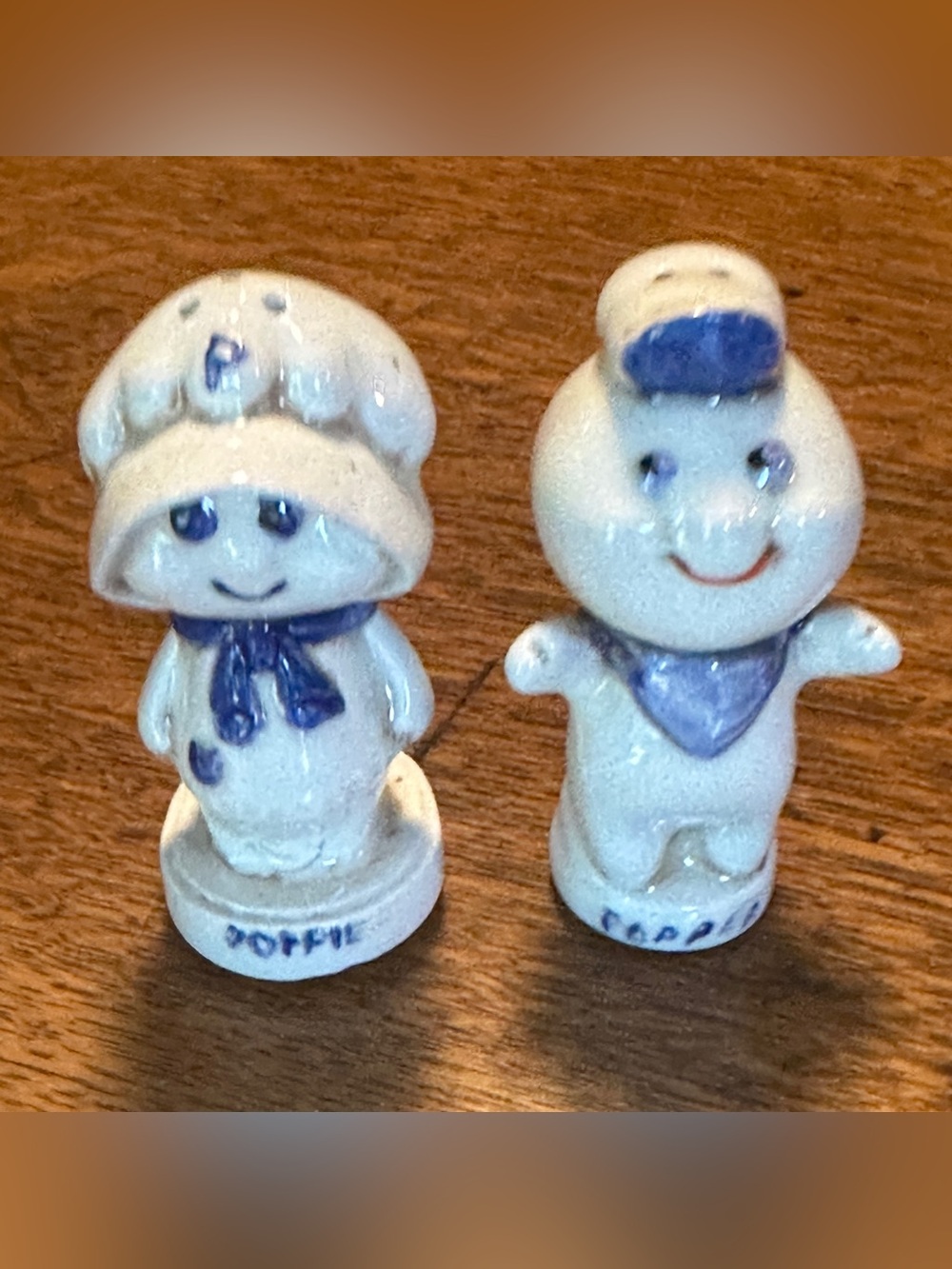Vintage Pillsbury Doughboy Poppie & Popper Ceramic Salt & Pepper Shakers